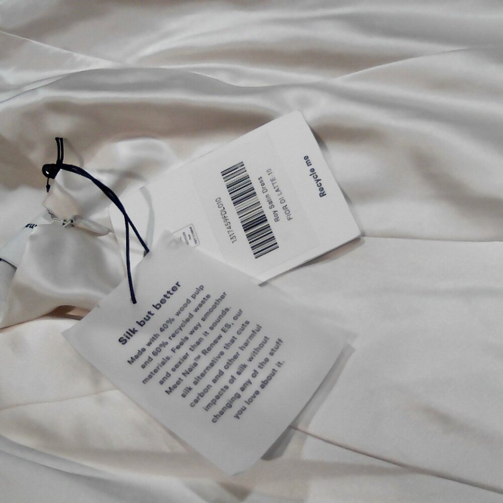 Reformation Fior Di LAtte Roy Satin Dress - Picture 8 of 9